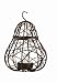 Tag Entertaining Wire Pear Tealight Candle Holder Lantern, Antique Bronze, 6.25" Tall