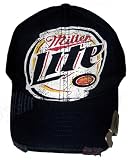Miller Lite Hat - Distressed Bottle Opener Navy Adjustable Baseball Cap