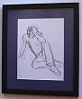 Sketch of a Young Man, Original Pencil Drawing By Carmel Art Association Artist Victor Di Gesu - Framed Artwork