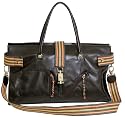 Smart Vegan Satchel "The AI-AI-AI" - Available in a Buttery Soft Black with Stunning & Sleek Gold Hardware and Rasta straps