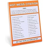 Knock Knock Nifty Note Pad, Hot Mess Citation