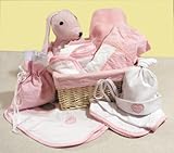 Trend Lab Deluxe 12 Piece Gift Basket Set in Pink