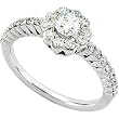 14K White Gold Diamond Engagement Ring - 0.50 Ct.