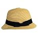 51eiH4SdocL. AA75  BEIGE LIGHTWEIGHT STRAW STINGY BRIM FEDORA HAT
