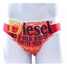 Diesel Men's Briefs Lukex Orange / Red