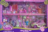 Polly Pocket Glitz & Glam Pets Superset - 3 Sets in 1 w 47 Pieces (2007)