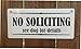No Soliciting see dog for details - aluminum sign - 4