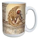 Tree-Free Greetings lm43599 Fantasy Golden Fairy Ceramic Mug with Full Sized Handle by Amy Brown, 15-Ounce