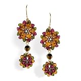 Tropical Citrus Crystal Elegance Earrings by Margo #0031FO GE OE