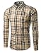 Generic Mens Casual Western Plaid Checked Snap Long Sleeve Shirt