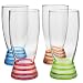Color Stripe Cooler Glasses Set of 4