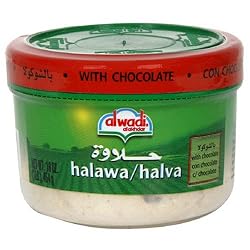 Al Wadi Al Akhdar Halawa/Halva, with Chocolate, 16-Ounce Tub (Pack of 4)