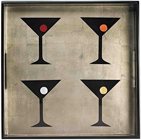 J Fleet Designs Martini Glasses Square Tray