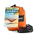 HŌMECO Double and Single Camping Hammock, Lightweight Nylon Parachute Travel Hammocks (Orange, Double)