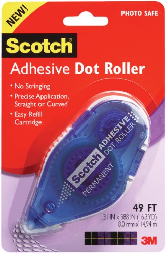 Scotch 055 1/3-Inch by 49-Feet Adhesive Dot Roller
