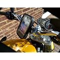 Motorcycle Cycle Bike Handlebar Mount with All weather Waterproof Case fits the HTC Wildfire S Smartphone