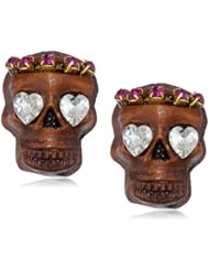 Betsey Johnson "St. Barts" Skull Stud Earrings