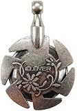 Clover Yarn Cutter Pendant, Antique Silver
