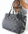 Coach Signature Mia Lurex Book Shopper Bag Tote 15746 Silver