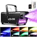 AGPTEK Fog Machine, 12 Colors, 600W Smoke Machine, Low Fluid Auto Shutoff