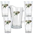 Dallas Stars NHL 4pc Pint Ale Glass & 60oz Pitcher Set - Primary Logo by Great American Products
