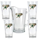 Dallas Stars Pitcher and 4 Piece Glass Set