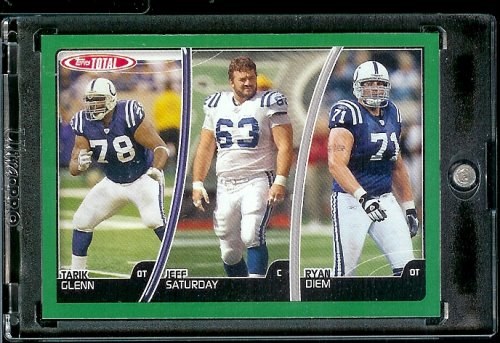 2007 Topps Total # 47 Jeff Saturday / Tarik Glenn / Ryan Diem - Indianapolis Colts - Football Card