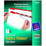 Avery Index Maker Dividers with Red Tabs, 5-Tab, 25 Sets (11412)