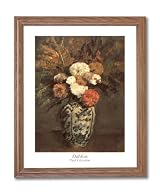 Paul Cezanne Dahlias Flowers Floral Contemporary Home Decor Wall Picture Oak Framed Art Print