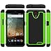 ZTE Maven 2 case, ZTE Prestige case, ZTE Sonata 3 case, CoverON [HexaGuard Series] Slim Hybrid Hard Phone Cover Case for ZTE Maven 2/ Prestige/Sonata 3 - Green Neon & Black