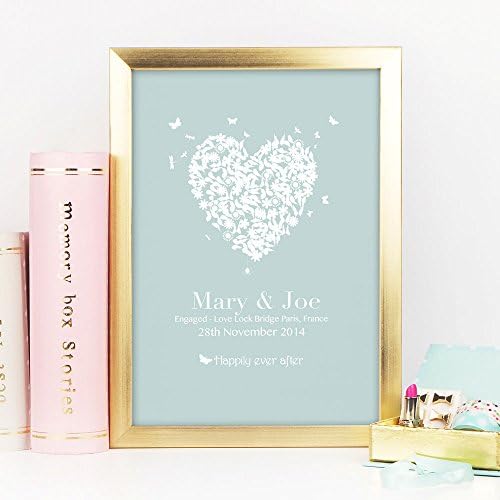 Personalised Wedding Heart Print