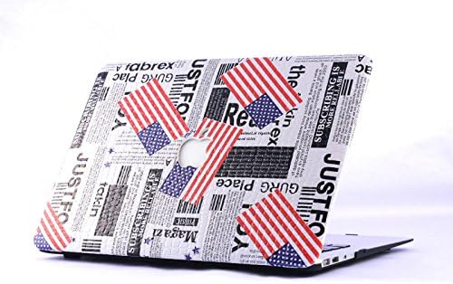 For Apple MacBook Pro Retina 13 inch Case, FriendsCase® Fashion USA Flag and Newspaper Pattern Ultra-thin PU Leather Case Cover Shell Skin Protector for Apple MacBook Pro Retina 13 inch