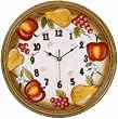 Porcelain Tuscany Fruit Kitchen Wall Clock 13 inch - Home Decor