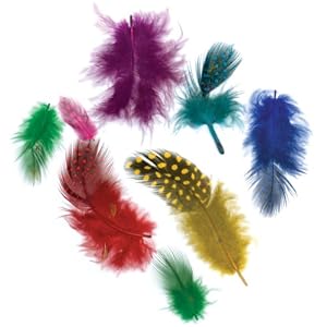 Guinea-Plumage-Feathers-10-Oz-Assorted-Vibrant-Colors