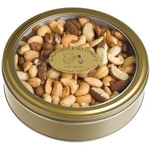 Bergin Nut Company Deluxe Mixed Nuts, Roasted and Salted, 14-Ounce Tin by Bergin Nut Company