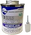 IPS Weld-On 3 Acrylic Plastic Cement with Pint and Weld-On Applicator Bottle with Needle, Clear