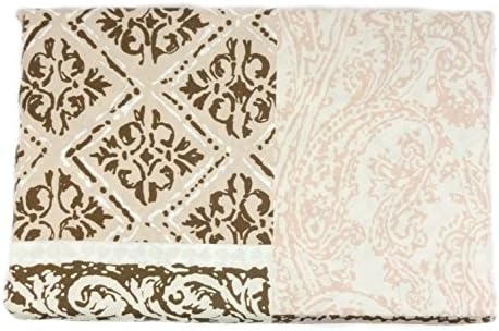 Domain Pink and Brown Floral Print Duvet Cover and Pillow Sham Set Full / Queen