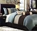 8 PC. MODERN OVERSIZED SUPER COMFORTER SET WITH MATCHING PILLOWS