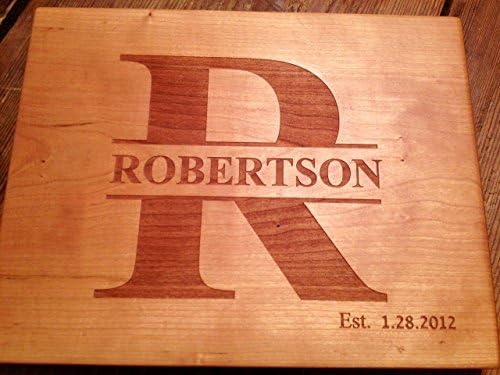 Family Name and Wedding Date Cutting Board, 10" X 15"