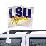 LSU Tigers White Car Flag