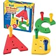 Lauri Toys Tall-Stacker A-Z Pegboard Set (Uppercase)