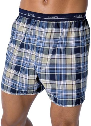 Hanes Men's Plaid Woven Boxers with Comfort Flex® Waistband 5-Pack # MWCBX5