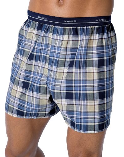 Hanes Men's Plaid Woven Boxers with Comfort Flex® Waistband 5-Pack # MWCBX5