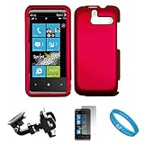 Maroon 2 Piece Protective Shield Deflector Crystal Hard Case for Sprint HTC ....