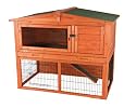 Trixie 62321 Natura Kaninchenstall mit Freigehege 123 &times; 96 &times; 76 cm, braun