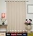 Beige Wide Width Antique Brass Grommet Top Thermal Insulated Blackout Curtain 100 Inch Wide by 84 Inch Long Panel