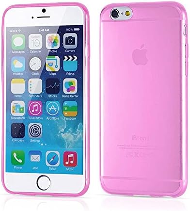 Weefox iPhone 6 Case - 0.3 mm Ultra Thin Crystle Clear Protective Soft Extremely Thin Gel TPU Silicone Transparent Scratch-Proof Protective Back Skin Case Cover for Apple iPhone 6 4.7 inch (Pink)