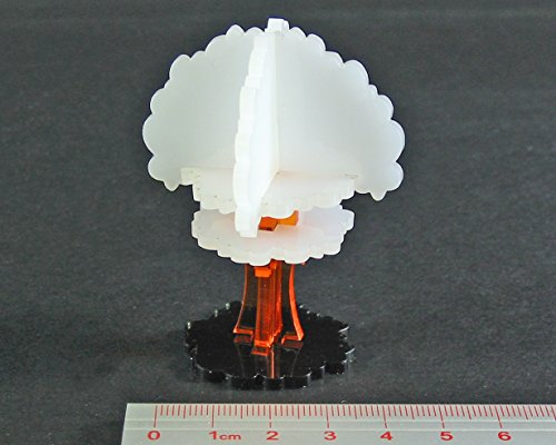 LITKO Nuke Marker | Game Over | Mushroom Cloud | Nuclear Bomb | Explosion Indicator | Fire | Blast | Damage & Destruction | Compatible with Bolt Action, Battletech, 40K, Kill Team (Small)