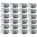 Aluminum Tin Jars, Cosmetic Sample Metal Tins Empty Container Bulk, Round Pot Screw Cap Lid, Small Ounce for Candle, Lip Balm, Salve, Make Up, Eye Shadow, Powder (12 Pack, .5 Oz/15ml)