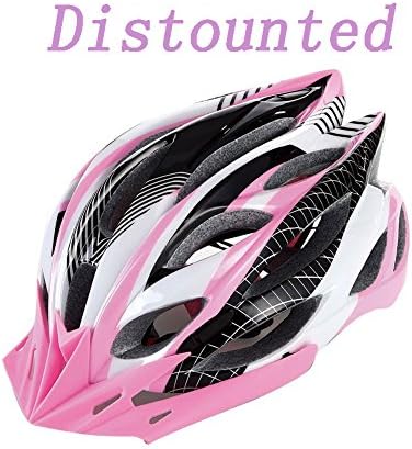 Lightweight Outdoor Mountain Road Cycling Helmet Unisex Cool Design Head Circumference 52-61 CM,pink/black.